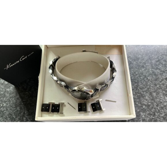 Vtg Kenneth Cole New York Womens Watch Chronograph Swiss Movement Mother Of Pear - Picture 3 of 10